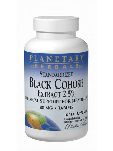 Planetary Herbals, Black Cohosh Ext 2.5% 80mg Std 2.5% Triterpene Glycosides, 90 ct