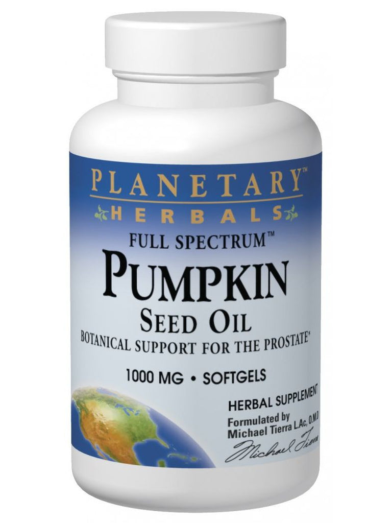 Planetary Herbals, Pumpkin Seed Oil 1000mg Full Spectrum, 90 softgels