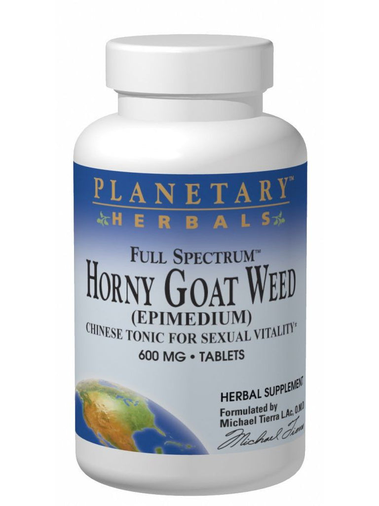 Planetary Herbals, Horny Goat Weed 1200mg Full Spectrum Std 10% Flavonoids as Icariin, 60 ct