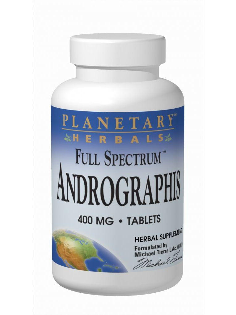 Planetary Herbals, Andrographis 400mg Full Spectrum Std 10% Andrographolides, 60 ct