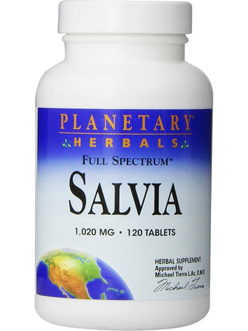 Planetary Herbals, Salvia, Full Spectrum™ 1020 mg, 120 Tablets