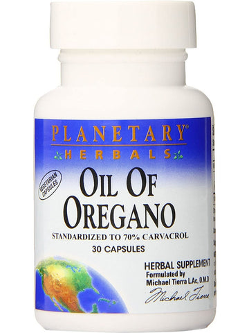 Planetary Herbals, Oil of Oregano, 30 Vegetarian Capsules