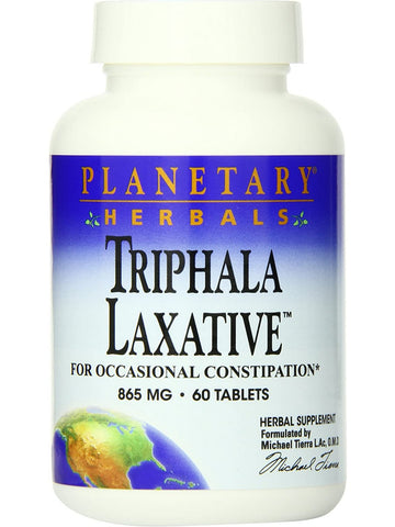 Planetary Herbals, Triphala Laxative 865 mg, 60 Tablets