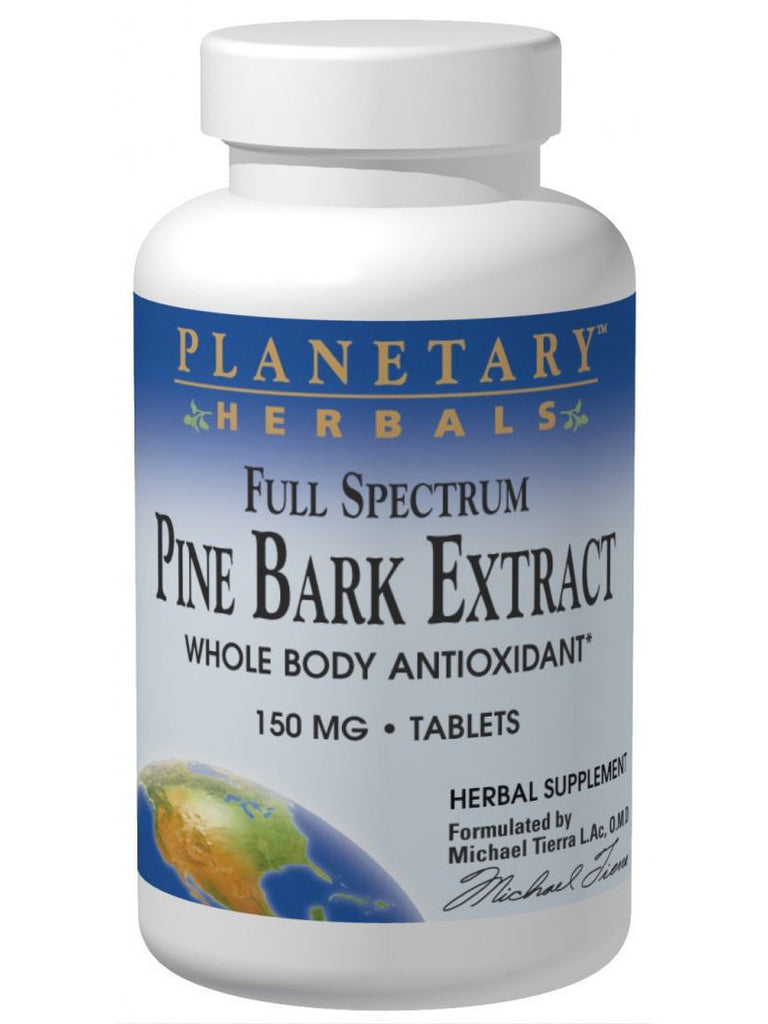 Planetary Herbals, Pine Bark Extract Full Spectrum 150mg, 60 ct