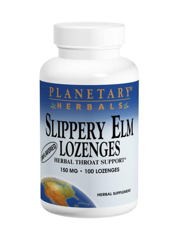 Planetary Herbals, Slippery Elm Lozenges Tangerine Flavor, 100 lozenges