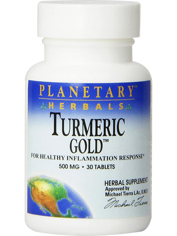 Planetary Herbals, Turmeric Gold™ 500 mg, 30 Tablets