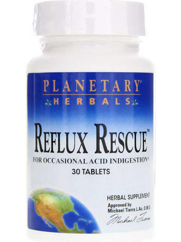 Planetary Herbals, Reflux Rescue™, 30 Tablets