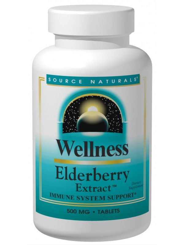 Source Naturals, Wellness Elderberry Extract, 500mg, 120 ct