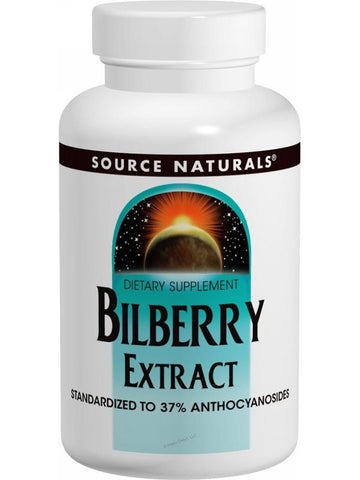 Source Naturals, Bilberry Extract, 100mg, 30 ct
