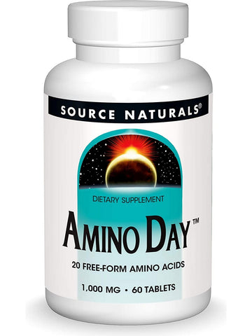 Source Naturals, Amino Day™ 20 Free-Form Amino Acids 1000 mg, 60 tablets