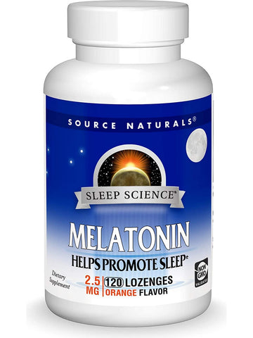 Source Naturals, Sleep Science® Melatonin 2.5 mg, Orange, 120 lozenges