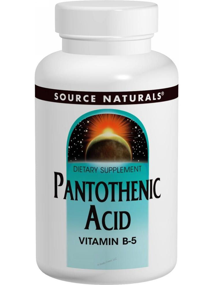 Source Naturals, Pantothenic Acid Vitamin B-5, 500mg, 200 ct