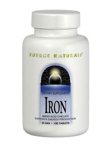 Source Naturals, Iron Chelate, 25mg, 250 ct