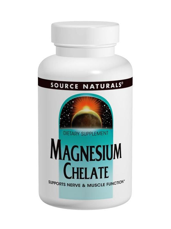 Source Naturals, Magnesium Chelate, 100mg elemental, 250 ct