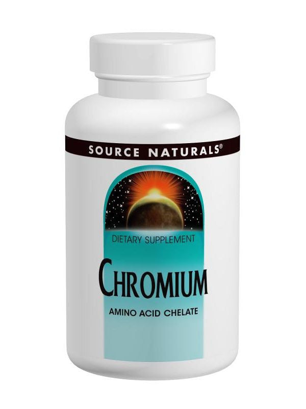 Source Naturals, Chromium Chelate 200mcg elemental, 250 ct