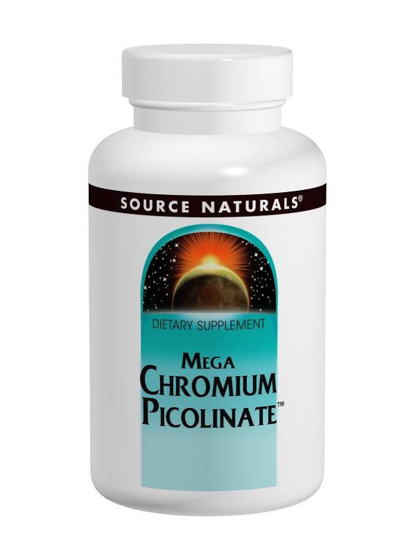 Source Naturals, Mega Chromium Picolinate 300mcg, 120 ct