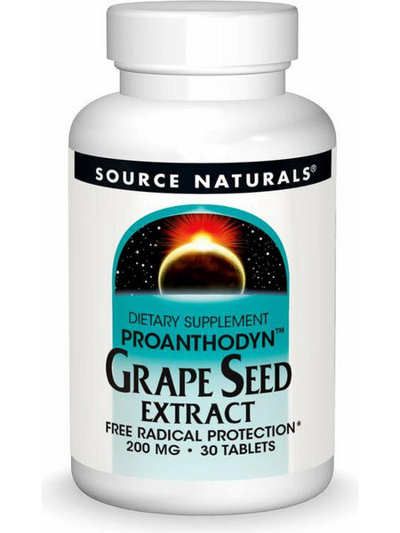 Source Naturals, Grape Seed Extract, Proanthodyn™ 200 mg, 30 tablets