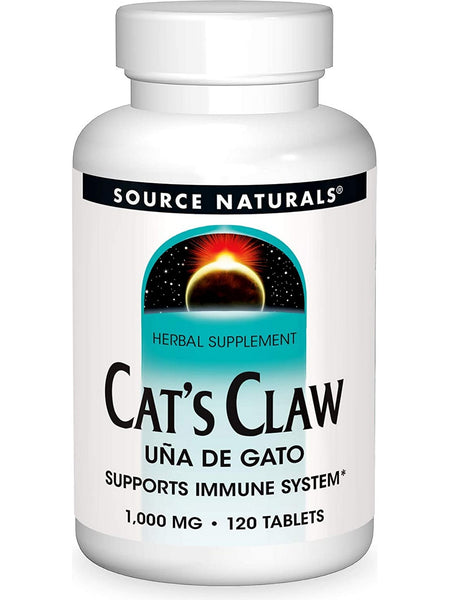 Source Naturals, Cat's Claw Bark Una de Gato 1000 mg, 120 tablets