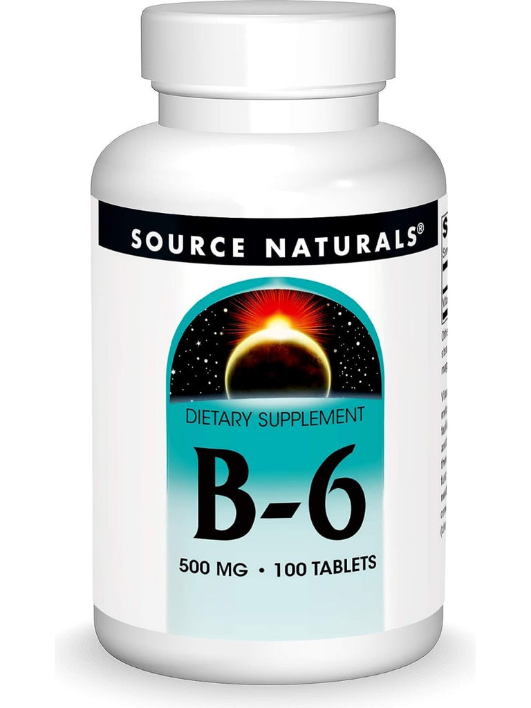 Source Naturals, Vitamin B-6 Pyridoxine, 500mg Timed Release, 100 ct