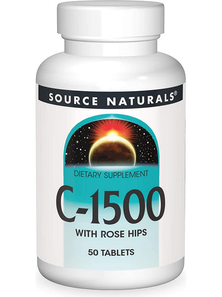Source Naturals, C-1500 with Rose Hips 1500 mg, 50 tablets