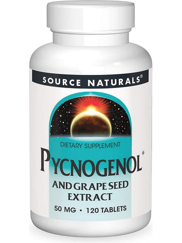 Source Naturals, Pycnogenol® and Grape Seed Extract 50 mg, 120 tablets