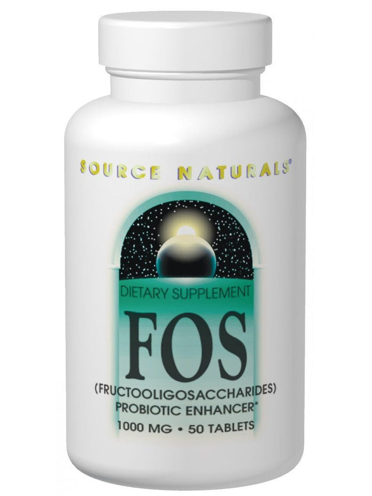 Source Naturals, FOS Fructooligosaccharides, 1000mg, 50 ct