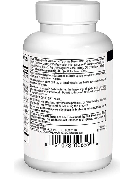 Source Naturals, Essential Enzymes® 500 mg, 60 capsules