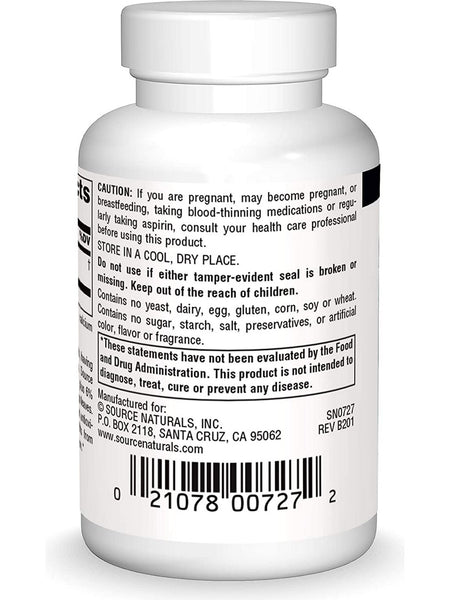 Source Naturals, Ginkgo-24™ Ginkgo Biloba Extract 40 mg, 60 tablets