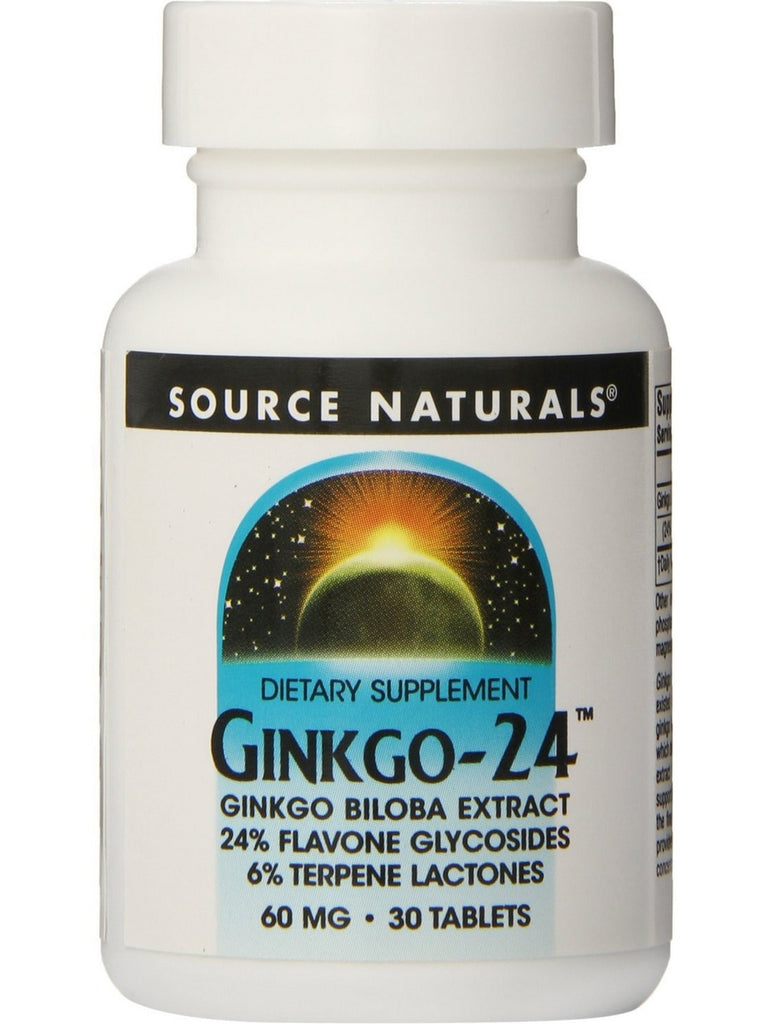 Source Naturals, Ginkgo-24™ 60 mg, 30 tablets