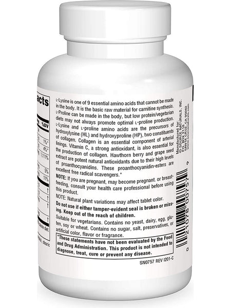 Source Naturals, Proline & Lysine 550 mg, 60 tablets