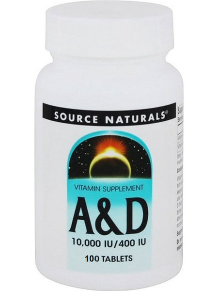 Source Naturals, A & D 10400 IU, 100 tablets