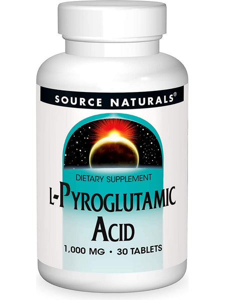 Source Naturals, L-Pyroglutamic Acid 1000 mg, 30 tablets