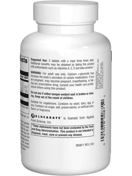 Source Naturals, Calcium D-Glucarate 500 mg, 120 tablets