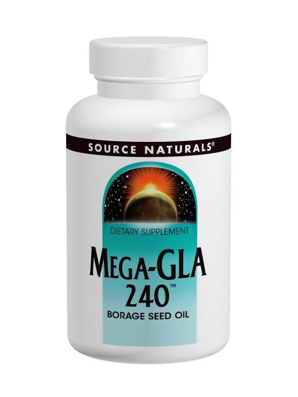 Source Naturals, Mega-GLA 240 Borage Seed Oil, 60 softgels