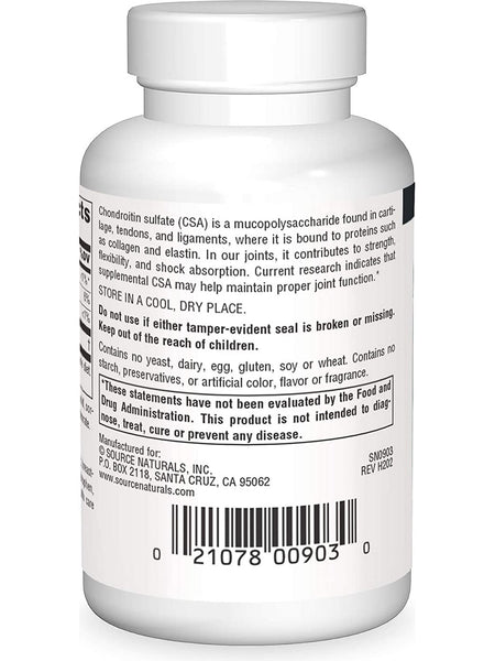 Source Naturals, Chondroitin Sulfate 600 mg, 30 tablets