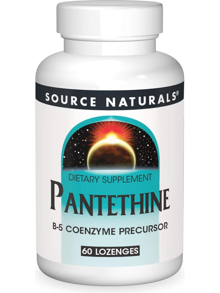 Source Naturals, Pantethine Vitamin B 5 Coenzyme Precursor, 25mg, 60 lozenges