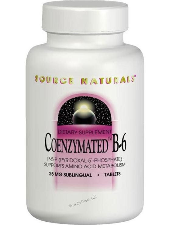 Source Naturals, Coenzymated Vitamin B-6, 25mg, 30 Sublingual
