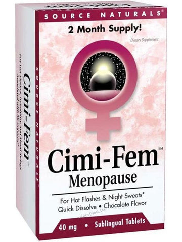 Source Naturals, Cimi-Fem Black Cohosh, 80mg Subl Choc Eternal Woman, 60 ct