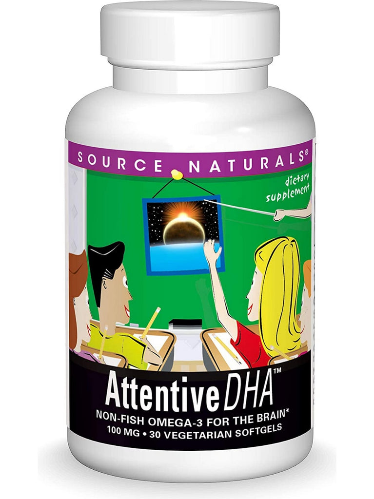 Source Naturals, Attentive DHA™ 100 mg, 30 vegetarian softgels