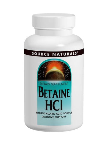 Source Naturals, Betaine HCL, 650mg, 180 ct