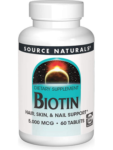 Source Naturals, Biotin 5000 mcg, 60 tablets