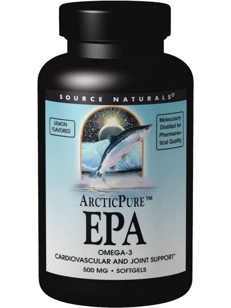 Source Naturals, Arctic Pure® EPA 500 mg, Lemon, 60 softgels