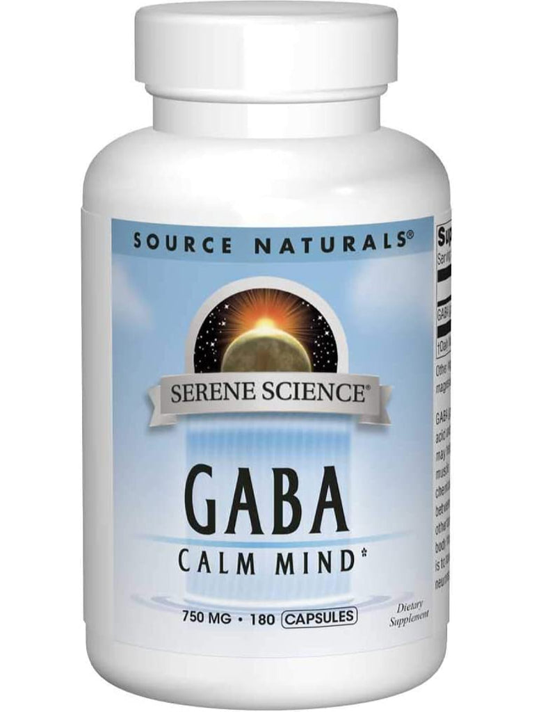 Source Naturals, Serene Science® GABA Calm Mind, 750mg, 180 caps