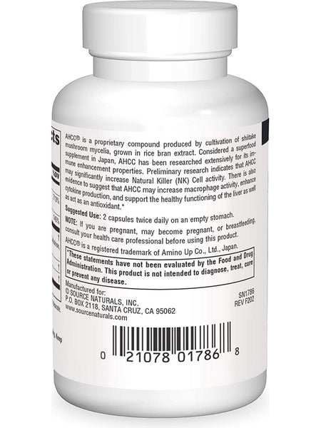Source Naturals, AHCC® Plus 500 mg, 30 capsules