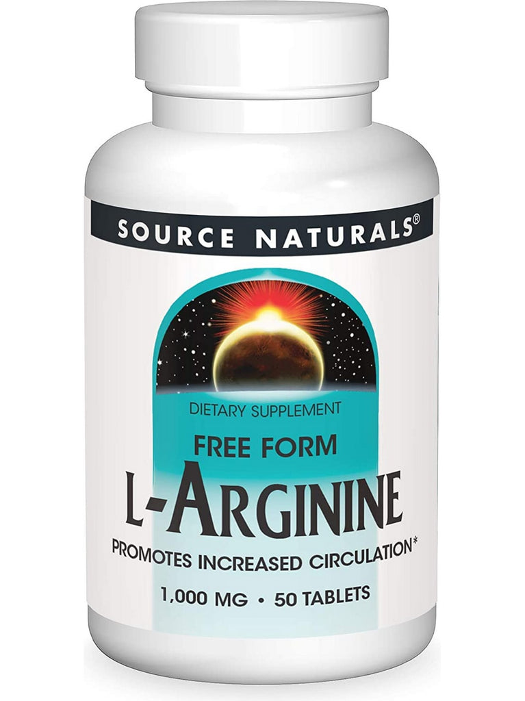 Source Naturals, L-Arginine 1000 mg, 50 tablets