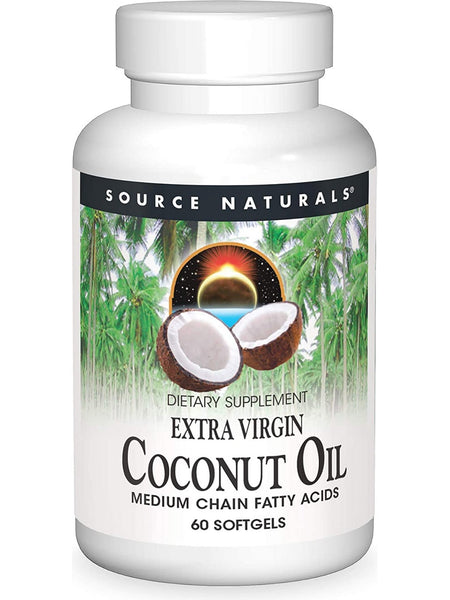 Source Naturals, Coconut Oil, Extra Virgin 1000 mg, 60 softgels