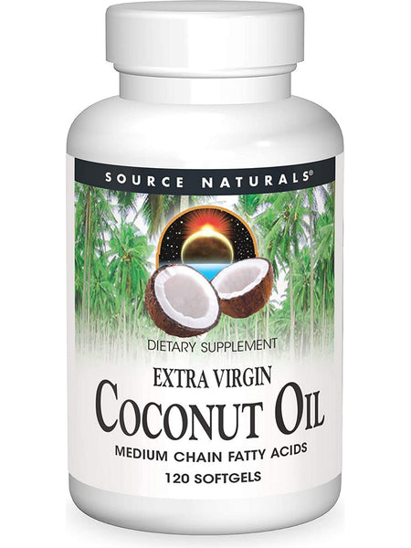 Source Naturals, Coconut Oil, Extra Virgin 1000 mg, 120 softgels