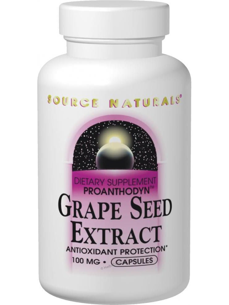 Source Naturals, Grape Seed Extract (Proanthodyn), 100mg, 60 ct