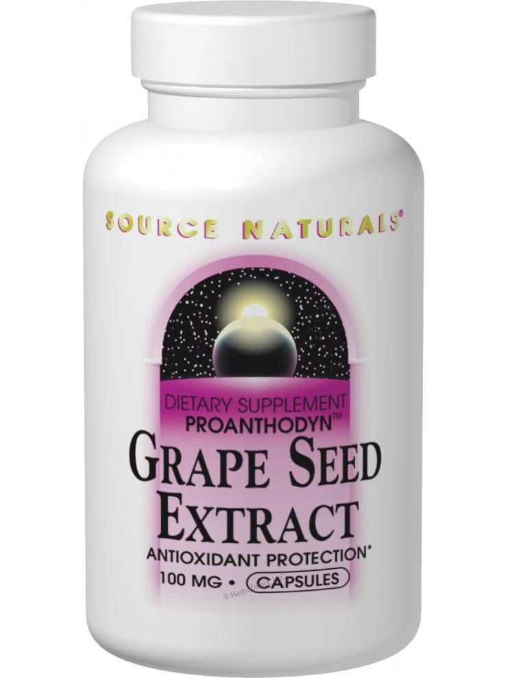 Source Naturals, Grape Seed Extract (Proanthodyn), 100mg, 120 ct