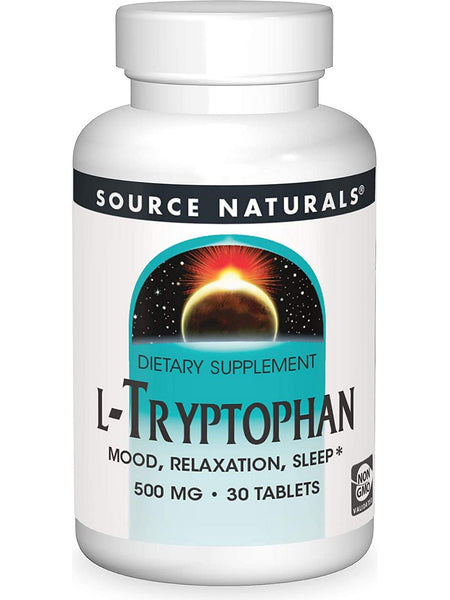 Source Naturals, L-Tryptophan 500 mg, 30 tablets